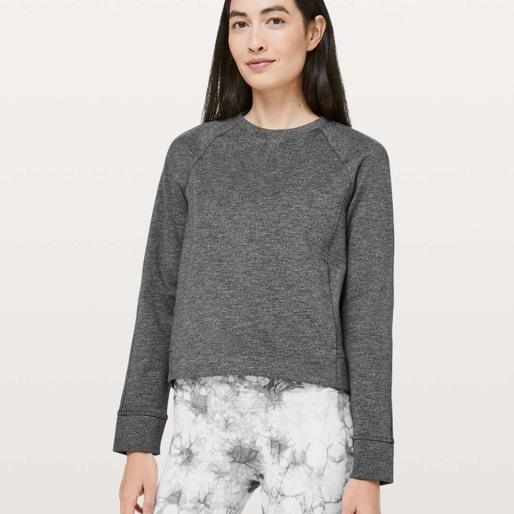 Lululemon On-Track Crew Heathered Black